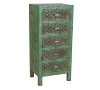 Sinfonier de madera artesanal verde 50x40x110h cm