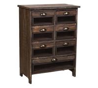 Sinfonier de madera con 7 cajones marrón 59x34x80.5h cm