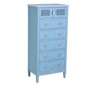 Sinfonier de madera lacada azul 56x36x119h cm