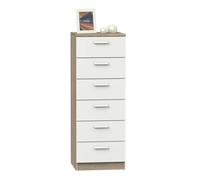 Sinfonier dormitorio tibet color roble cambrian y blanco en melamina 110x40x40 cm 40 cm