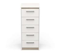 Miroytengo Sinfonier Watson 5 Cajones Melamina 107 cm Blanco y Roble Kronberg Almacenaje del Hogar