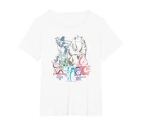 Sing 2 Neon Character Group Poster Camiseta, Mujer Tallas Grandes, Blanco, 1XL Grande