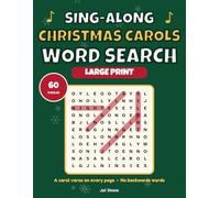 Sing-Along Christmas Carols Word Search: Large Print Puzzle Book for Adults and Seniors with a Classic Carol Verse on Every Page, 60 Puzzles, No Backwards Words