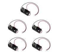 SING F LTD 5 cajas de batería 14250 ER14250 soporte de batería 1/2AA soporte de batería 1/2AA 3.6V soporte de batería con cables de 150 mm negro y rojo