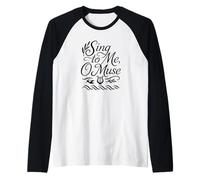 Sing to Me O Muse Lira de poesía épica Griega Camiseta Manga Raglan