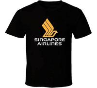 Singapore Airlines Men's T-Shirt Unisex tee Top Black XXL