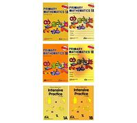 Singapore Math Primary Mathematics Grade 1 Intensive SET (6 Books) --Textbooks 1A and 1B, Workbooks 1A and 1B, Intensive Practice 1A and 1B (US Edition)