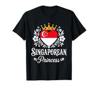 Singaporean Princess Singapore Flag Proud Singaporean Girl Camiseta