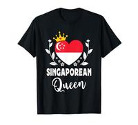 Singaporean Queen Singapore Flag Proud Singaporean Woman Camiseta