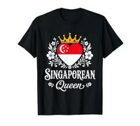 Singaporean Queen Singapore Flag Proud Singaporean Woman Camiseta