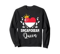 Singaporean Queen Singapore Flag Proud Singaporean Woman Sudadera