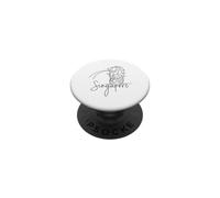 Singapur León Mascota De Singapur Horizonte PopSockets PopGrip Adhesivo
