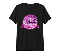 Singapur Loto Retro Isla Recuerdo Vacaciones Vintage Bandera Camiseta Premium