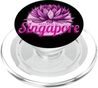 Singapur Loto Retro Isla Recuerdo Vacaciones Vintage Bandera PopSockets PopGrip para MagSafe