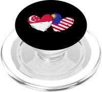 Singapur Malasia Bandera Singapur Malasia Love Jersey PopSockets PopGrip para MagSafe