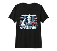 Singapur Marina Bay Sands Gardens by The Bay Estatua de Merlion Camiseta Premium