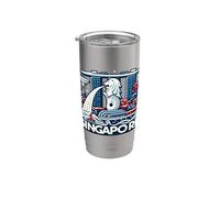 Singapur Marina Bay Sands Gardens by the Bay Estatua de Merlion Vaso térmico de acero inoxidable de doble pared