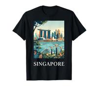 Singapur Skyline Marina Bay Gardens Paisaje Urbano Camiseta