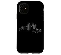 Singapur Skyline Silueta de Asia Me Encanta I Love Singapore Carcasa para iPhone 11
