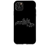 Singapur Skyline Silueta de Asia Me Encanta I Love Singapore Carcasa para iPhone 11 Pro MAX