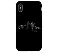 Singapur Skyline Silueta de Asia Me Encanta I Love Singapore Carcasa para iPhone X/XS
