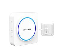 SINGCALL Receptor LED Portátil Recargable Inalámbrico con 32 Tonos