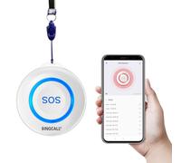 SINGCALL Tuya WiFi Smart Botón de Emergencia SOS para Mayores y Niños, Alerta Personal para Pacientes de Edad Avanzada, Botón Azul de Llamada, Conectado al Teléfono(Adecuado para entornos domésticos)