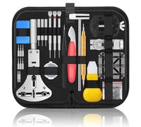 Singcci Kit de reparación de relojes, 151 piezas profesionales de repuesto de batería de reloj, herramienta de extracción de correa de reloj con funda de transporte e instrucciones (idioma español no