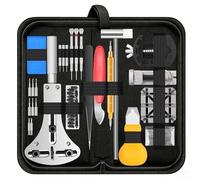 Singcci Kit de reparación de relojes, 151 piezas profesionales de repuesto de batería de reloj, herramienta de extracción de correa de reloj con funda de transporte e instrucciones (idioma español no