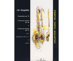 SINGELEE - Solos de Concert nº 3 y 5 (Op.83 y 91), Concertino Op.78 para Saxofon Mib y Piano