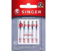 SINGER 04736 Agujas para máquina de coser, paquete de 5, 90/14-5, 5 unidades