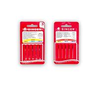 Singer 2 paquetes de agujas para máquina de coser universal y especial tejido elástico 2020/2045 (822R - 848R) Surtido de espesores Sistema 130/705H