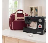 Singer 4432 Sterling Edition: máquina de coser mecánica con bolsa Singer y prensatelas para costuras de overlock