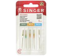 Singer 5 agujas mixtas para máquinas de coser 2045 (70/10-80/12-90/14) - telas elásticas