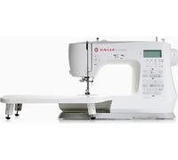 SINGER C5955 - Máquina de coser electrónica profesional y máquina de coser con 200 puntos, 8 ojales, enhebrador automático de agujas, pantalla LCD, 2 LED, 8 pies para costura creativa, piel y