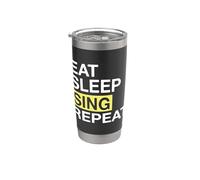 Singer Eat Sleep Sing Repeat Singing Lover Vaso térmico de acero inoxidable de doble pared