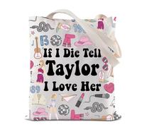 Singer Fans - Bolsa de mano reutilizable para compras de comestibles, bolsa de hombro para conciertos, regalo para amantes de la música, Bolso Love Her, 32*37CM