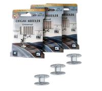 SINGER KIT-BASIC, 3 estuches de agujas y 3 canillas para maquinas de coser SINGER Promise, Serenade, Brilliance.