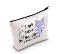 Singer Lover Gift Single Taken Mentally Dating - Bolsa de maquillaje coreana para amantes del pop coreano, regalo para fanáticos de Kpop, regalo obsesionado con la música, Bolsa de personajes de