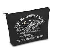 Singer Lyrics Gift Country Music Lover Makeup Bag Driver Western Gift Singer Fans Makeup Bag Cowgirl Gift (bit Windy UK)