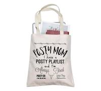 Singer Malone - Bolsa de mano para fans de cantante, regalo Posty Mom I Have A Posty Playlist And I'm Always Tired Singer Merchandising, Posty Mom Tote-py2, 25CM