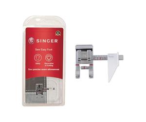 Singer Sew Easy Foot, Ruler for Low Shank Sewing Machines Prensatelas, Metal y plástico, Guía Ajustable, Hermosas Costuras Superiores, Costura fácil