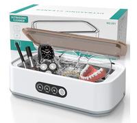 Singhere Limpiador Ultrasonidos, 48 kHz Ultrasonidos Limpieza, 650ml,360° Limpieza Profunda, Operación de un toque, Adecuado para Limpieza de Gafas, Joyería, Limpieza de Dentaduras