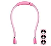 SingHong lámpara USB Recargable para lectura Libro de cama, 4 bombillas LED 4 luminosidad ajustable, manos libres para Jogging nocturno O lámpara de reparación (Rosa)