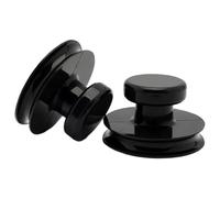 Singing Bowl Holder, Silicone Suction Handle, 2Pcs Stable Base Flexible Non Slip Portable Compact Secure Mount Lightweight, Meditation Bowl Stand for Home Yoga Women, 3.15x3.15x1.97Inches, Black
