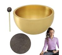 Singing Bowl, Sound Bowl Set with Mallet and Cushion, Handcrafted Meditation Tool, Portable Spiritual Decoration, Ideal para Yoga, Mindfulness, Stress Relief, Desktop Accent