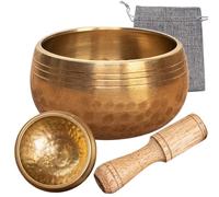 Singing Bowl, Tibetan Singing Bowls, Buddhist Singing Bowl Set, Handcrafted Sound Healing Instrument, 1.57x0.98 in Deep Resonance, Ideal for Relaxation, Yoga, Spiritual Gatherings