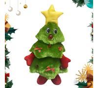 Singing Dancing Christmas Tree - Electric Animated Holiday Plush Toy, Musical Moving Decoration, Cute Tabletop Ornament | Fun Festive Decor For Fireplace Mantel, Coffee Table, Bar, Party, Kids