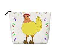 Singing Hen - Neceser versátil de viaje, bolsa de maquillaje de cáñamo falso, multiusos, organizador de accesorios cosméticos, Black, Talla única