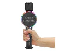 Singing Machine Micrófono inalámbrico de Karaoke para niños y Adultos, micrófono de máquina de Fiesta (Negro) - Micrófono Bluetooth portátil de Mano con Altavoz y Efecto Cambiador de Voz - Micrófono